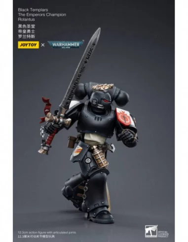 Warhammer 40k Figura 1/18 Black Templars The Emperors Champion Rolantus 12 cm