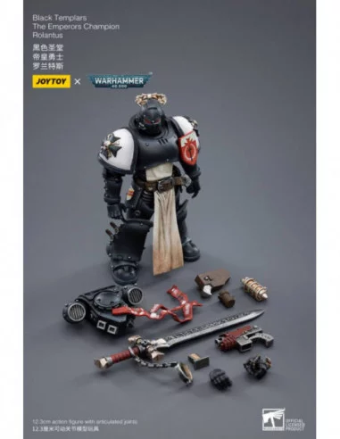 Warhammer 40k Figura 1/18 Black Templars The Emperors Champion Rolantus 12 cm