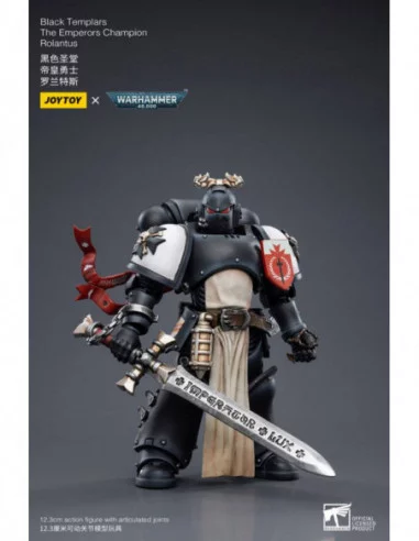 Warhammer 40k Figura 1/18 Black Templars The Emperors Champion Rolantus 12 cm
