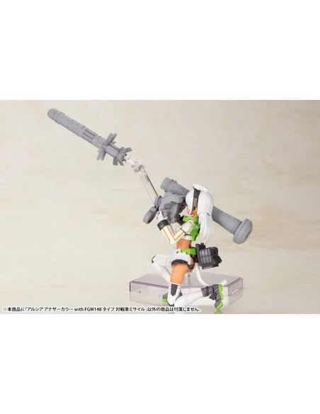 Frame Arms Girl Shimada Humikane Art Works II Maqueta Plastic Model Kit Arsia Another Color & FGM148 Type Anti-Tank Missile 16 c