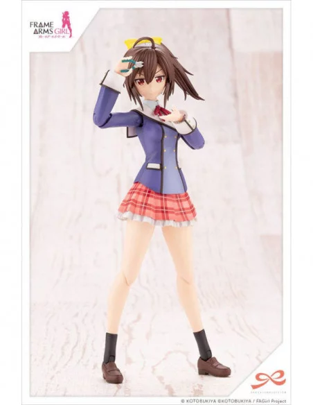 Sousai Shojo Teien Maqueta Plastic Model Kit 1/10 Ao Gennai Wakaba Girls' High School Winter Clothes 16 cm