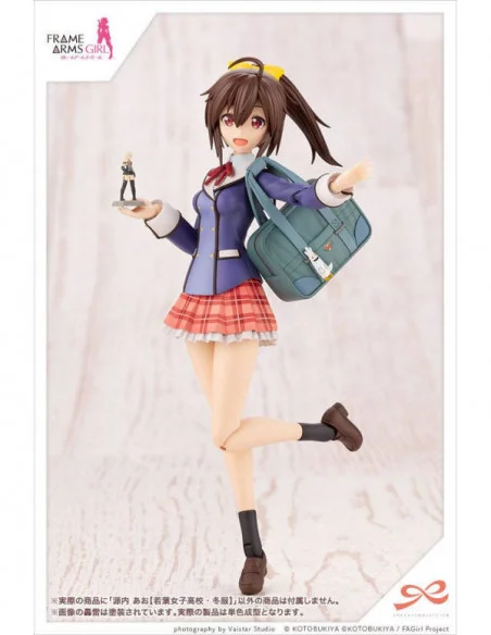 Sousai Shojo Teien Maqueta Plastic Model Kit 1/10 Ao Gennai Wakaba Girls' High School Winter Clothes 16 cm
