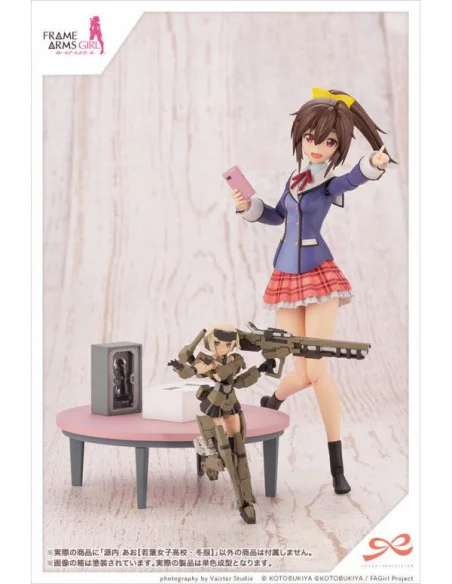 Sousai Shojo Teien Maqueta Plastic Model Kit 1/10 Ao Gennai Wakaba Girls' High School Winter Clothes 16 cm