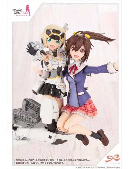 Sousai Shojo Teien Maqueta Plastic Model Kit 1/10 Ao Gennai Wakaba Girls' High School Winter Clothes 16 cm