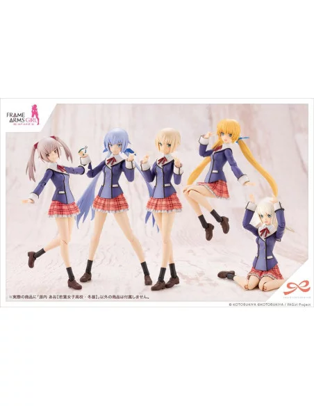 Sousai Shojo Teien Maqueta Plastic Model Kit 1/10 Ao Gennai Wakaba Girls' High School Winter Clothes 16 cm