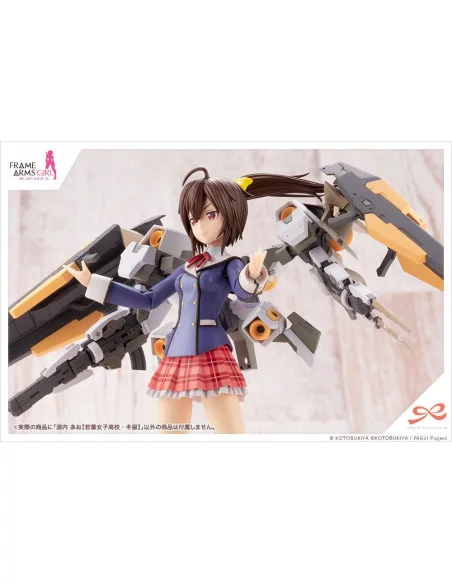 Sousai Shojo Teien Maqueta Plastic Model Kit 1/10 Ao Gennai Wakaba Girls' High School Winter Clothes 16 cm