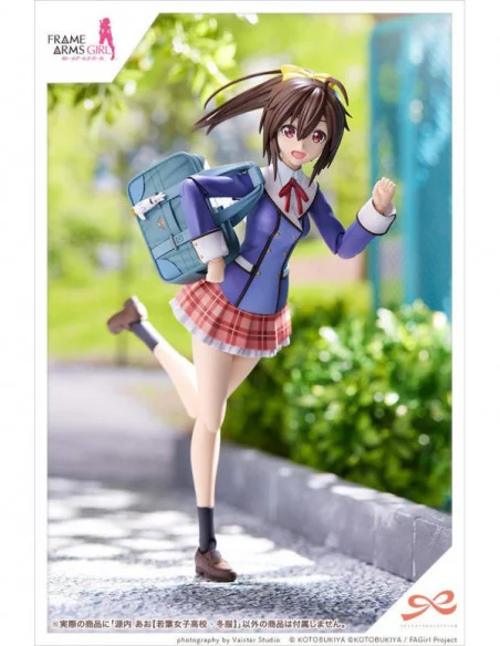 Sousai Shojo Teien Maqueta Plastic Model Kit 1/10 Ao Gennai Wakaba Girls' High School Winter Clothes 16 cm