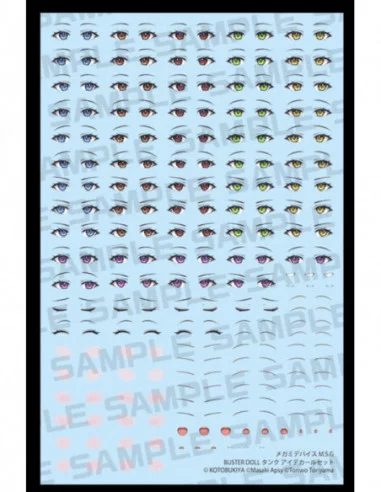 Megami Device M.S.G. Accesorios para Maquetas Plastic Model Kit 1/1 Buster Doll Tank Eye Decal Set