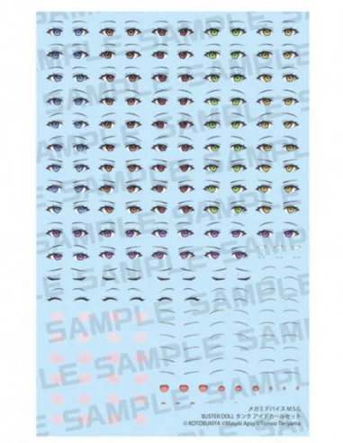 Megami Device M.S.G. Accesorios para Maquetas Plastic Model Kit 1/1 Buster Doll Tank Eye Decal Set