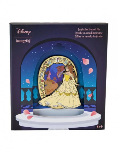 Disney Chapa esmaltada Efecto 3D Bella (La Bella y la Bestia) 8 cm