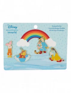 Disney by Loungefly Pin Set de 4 Chapas esmaltadas Winnie the Pooh & Friends Rainy Day 4 cm