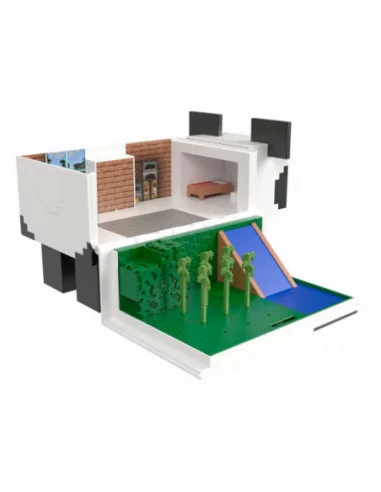 Minecraft Set de Juego Mob Head Minis Casa de Juegos de Panda