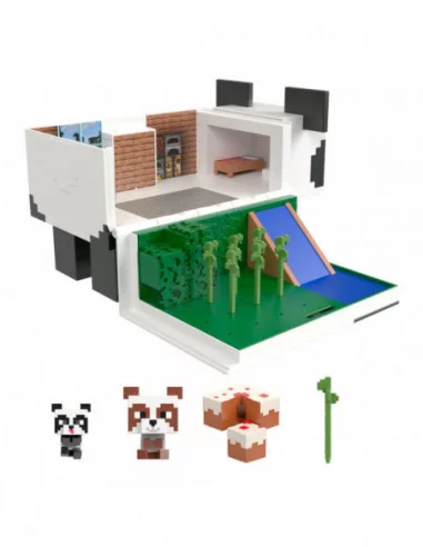 Minecraft Set de Juego Mob Head Minis Casa de Juegos de Panda