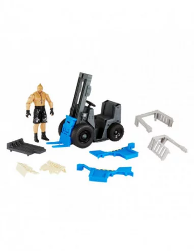 WWE Wrekkin' Vehículo Slam 'N Stack Carretilla elevadora con Figura Brock Lesnar 15 cm