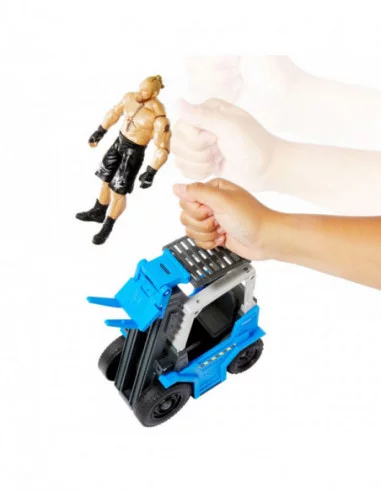WWE Wrekkin' Vehículo Slam 'N Stack Carretilla elevadora con Figura Brock Lesnar 15 cm