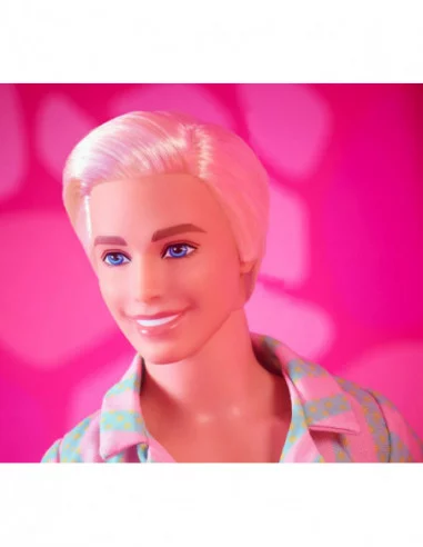 Barbie The Movie Muñeca Ken Wearing Pastel Striped Beach Matching Set