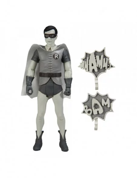 DC Retro Figura Batman 66 Robin (Black & White TV Variant) 15 cm