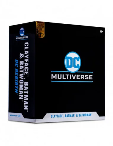DC Multiverse Figuras Multipack Clayface, Batman & Batwoman (DC Rebirth) (Gold Label) 18 cm