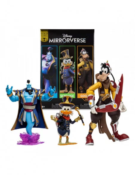 Disney Mirrorverse Figuras Combopack Genie, Scrooge McDuck & Goofy (Gold Label) 13 - 18 cm