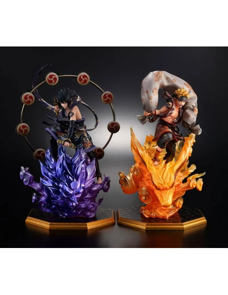 Naruto Shippuden Estatuas PVC Precious G.E.M. Series Naruto Uzumaki Wind God & Sasuke Uchiha Thunder God 28 cm