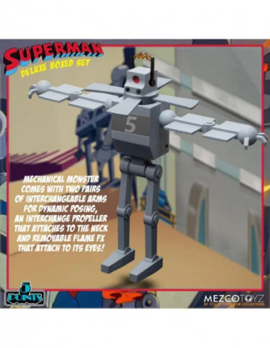Superman The Mechanical Monsters (1941) Figuras 5 Points Deluxe Box Set 10 cm