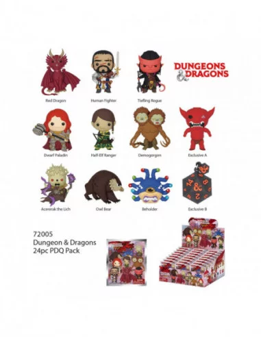 Dungeon & Dragons Colgantes PVC Series 1 Expositor (24)