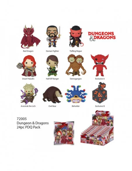 Dungeon & Dragons Colgantes PVC Series 1 Expositor (24)