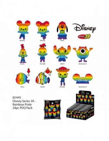 Disney Colgantes PVC Serie 39 Rainbow (Pride) Expositor (24)