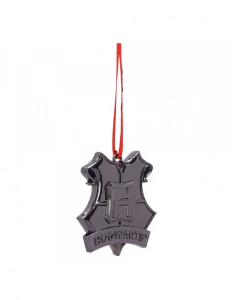 Harry Potter Decoración Árbol de Navidad Hogwarts Crest (Silver) 6 cm