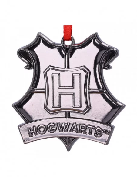 Harry Potter Decoración Árbol de Navidad Hogwarts Crest (Silver) 6 cm