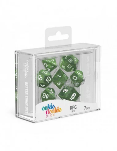 Oakie Doakie Dice Dados RPG-Set Marble - Verde (7)