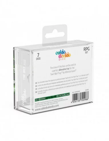 Oakie Doakie Dice Dados RPG-Set Marble - Verde (7)