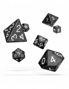 Oakie Doakie Dice Dados RPG-Set Marble - Negro (7)