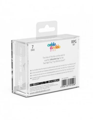 Oakie Doakie Dice Dados RPG-Set Marble - Negro (7)