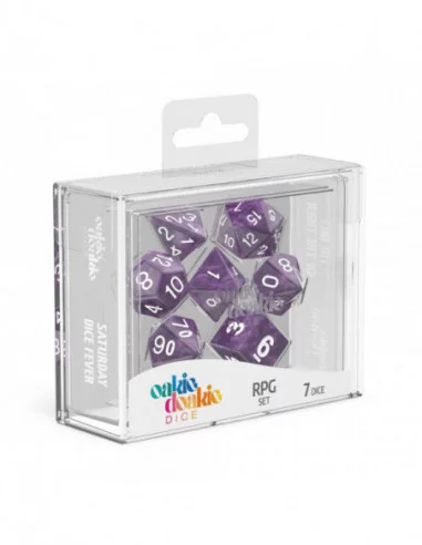 Oakie Doakie Dice Dados RPG-Set Marble - Púrpura (7)
