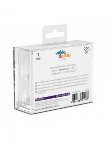 Oakie Doakie Dice Dados RPG-Set Marble - Púrpura (7)