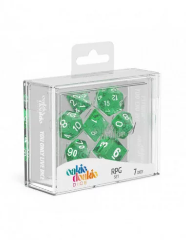 Oakie Doakie Dice Dados RPG-Set Speckled - Verde (7)