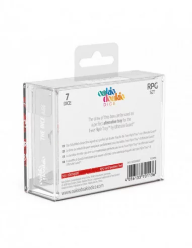 Oakie Doakie Dice Dados RPG-Set Speckled - Rojo (7)