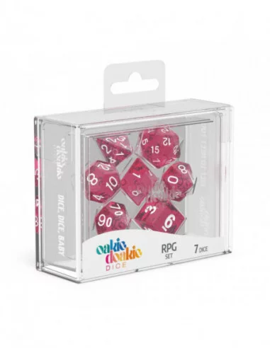 Oakie Doakie Dice Dados RPG-Set Speckled - Rosa (7)