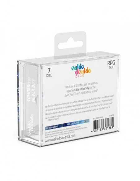 Oakie Doakie Dice Dados RPG-Set Gemidice - Liquid Steel (7)
