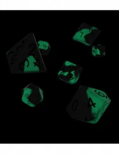 Oakie Doakie Dice Dados RPG-Set Glow in the Dark - Biohazard (7) 2