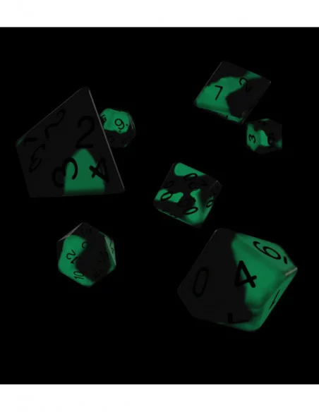 Oakie Doakie Dice Dados RPG-Set Glow in the Dark - Biohazard (7)