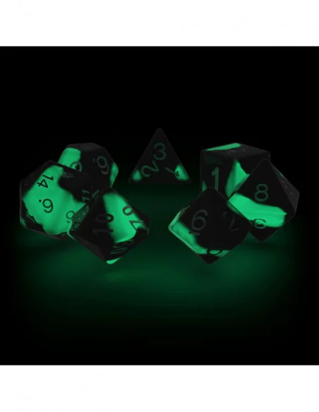 Oakie Doakie Dice Dados RPG-Set Glow in the Dark - Biohazard (7)