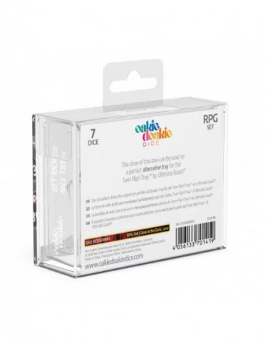 Oakie Doakie Dice Dados RPG-Set Glow in the Dark - Lava (7)