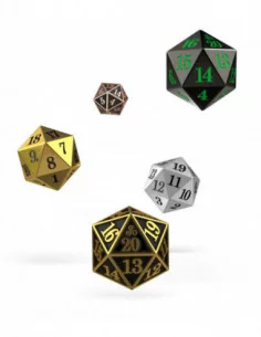 Oakie Doakie Dice Dados Spindown D20 Set Metal (5)
