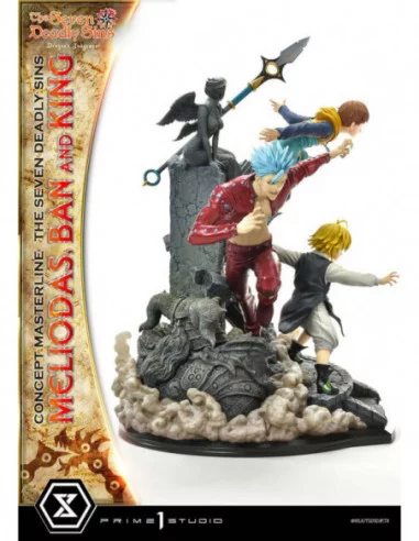 Seven Deadly Sins Concept Masterline Series Estatua Meliodas, Ban and King 55 cm