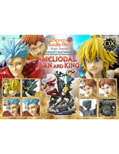 Seven Deadly Sins Concept Masterline Series Estatua Meliodas, Ban and King Deluxe Version 55 cm