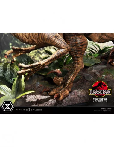 Jurassic Park Estatua Legacy Museum Collection 1/6 Velociraptor Attack 38 cm