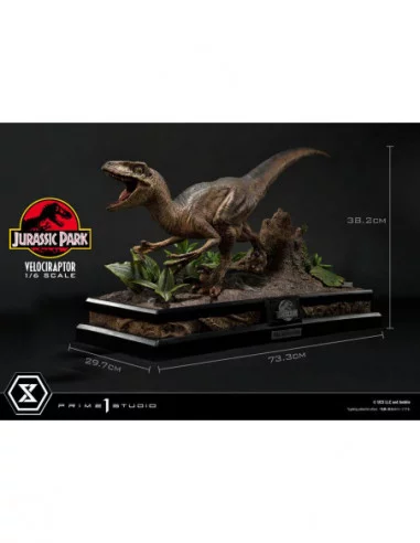 Jurassic Park Estatua Legacy Museum Collection 1/6 Velociraptor Attack 38 cm