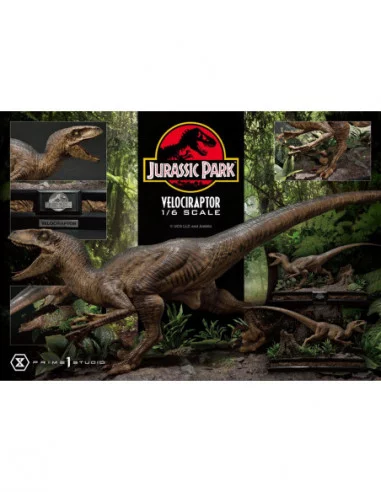 Jurassic Park Estatua Legacy Museum Collection 1/6 Velociraptor Attack 38 cm